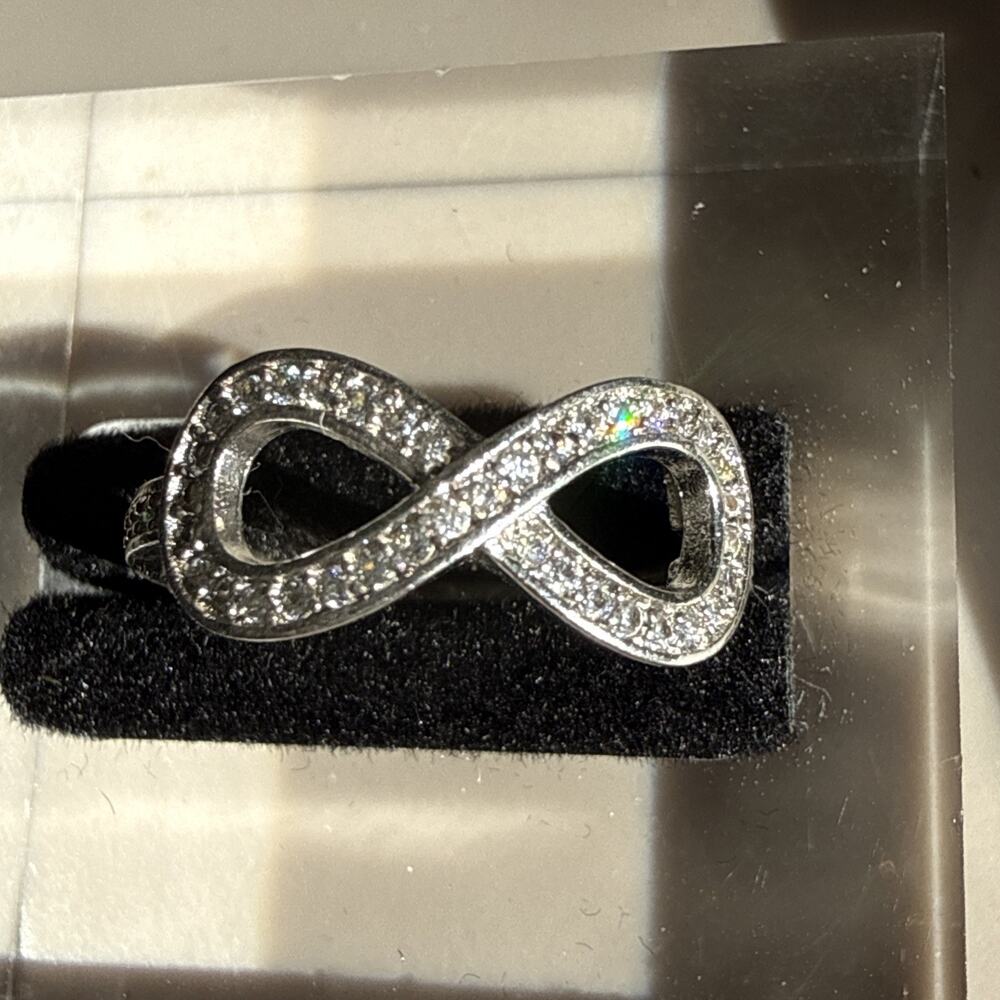 Vintage 925 Sterling Silver Infinity Sign Ring Size 6.75